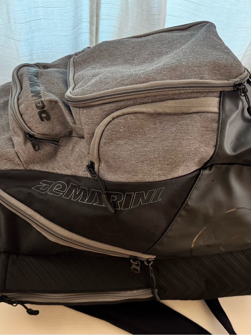 Sports Bag Gray and Black Men's Backpack - Logo